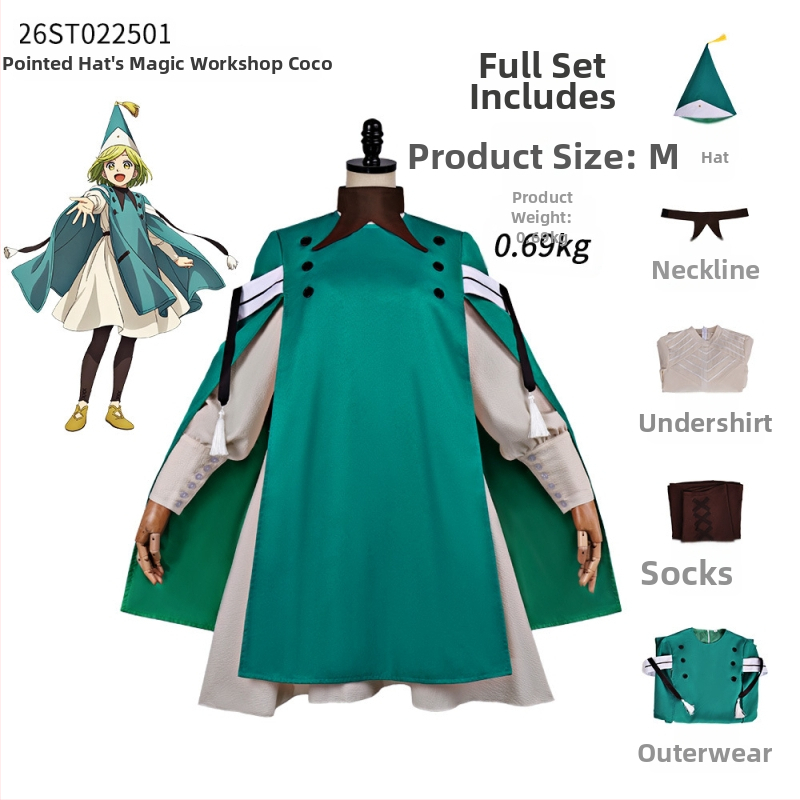 Cosplay kostým Pointed Hat's Magic Workshop - Koko Tita Yalikiye Anime Outfit