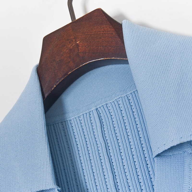 Y5079 Καλοκαιρινή Νέα Στιλ: Πλεκτή ζακέτα χωρίς μανίκια με βολάν στον γιακά και φούστα με ουρά ψαριού — σετ για γυναίκες