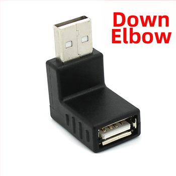 Adaptér USB 2.0 A-samec na A-samica, pravouhlé predĺženie o 90 stupňov