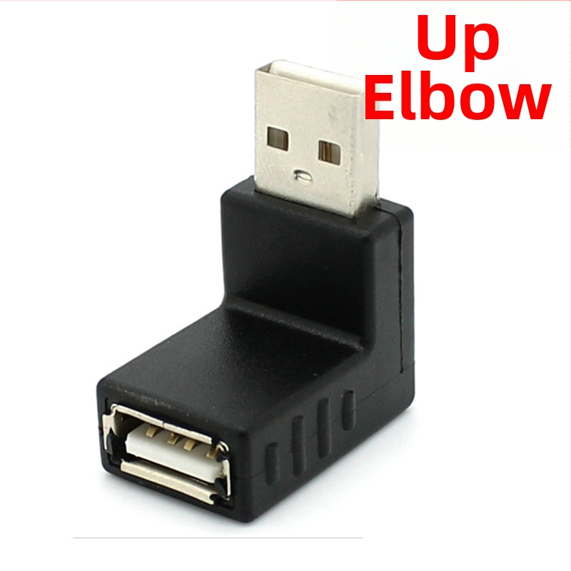 Adaptér USB 2.0 A-samec na A-samica, pravouhlé predĺženie o 90 stupňov