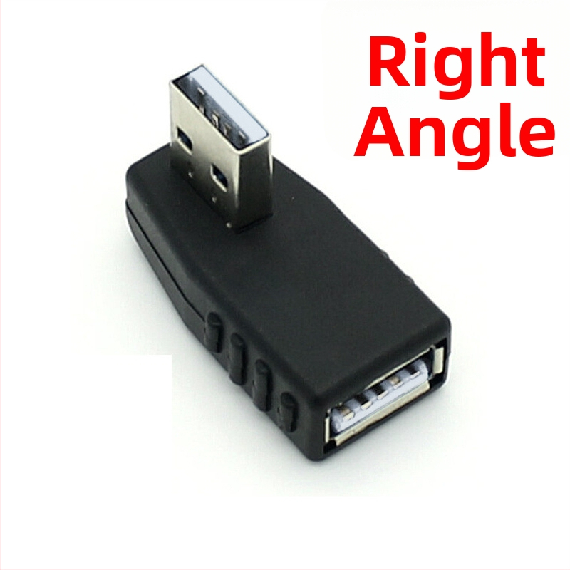Adaptér USB 2.0 A-samec na A-samica, pravouhlé predĺženie o 90 stupňov