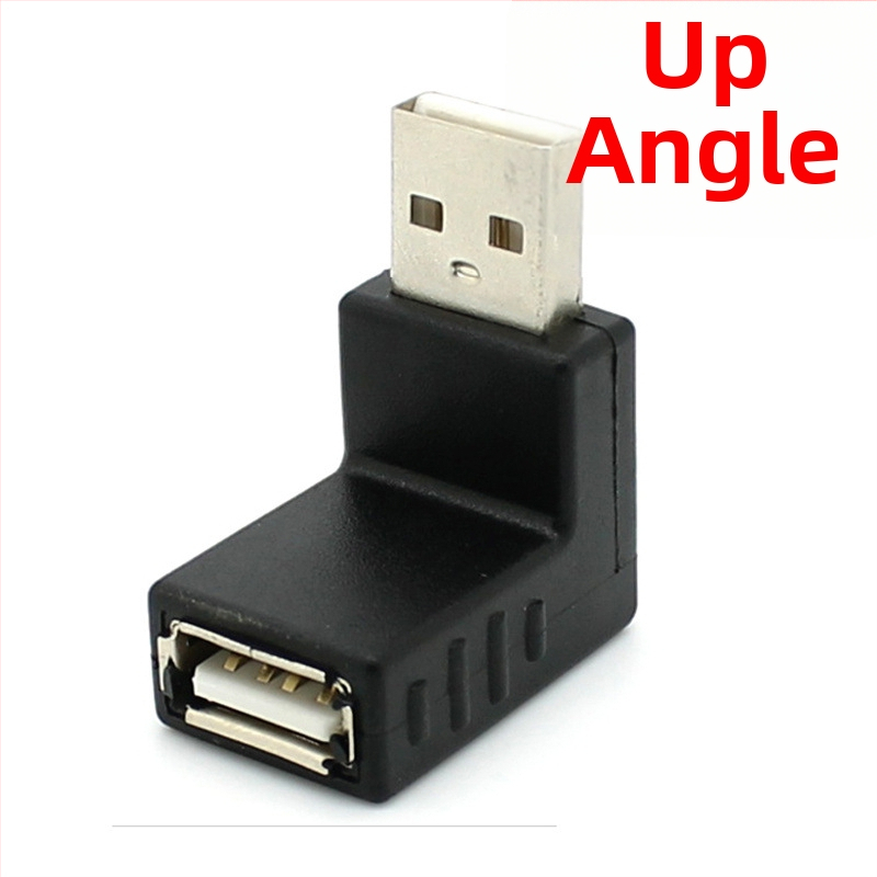 Adaptér USB 2.0 A-samec na A-samica, pravouhlé predĺženie o 90 stupňov