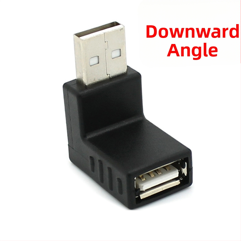 Adaptér USB 2.0 A-samec na A-samica, pravouhlé predĺženie o 90 stupňov