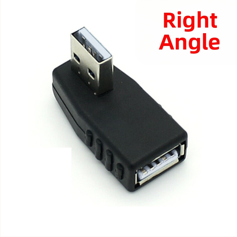 Adaptér USB 2.0 A-samec na A-samica, pravouhlé predĺženie o 90 stupňov