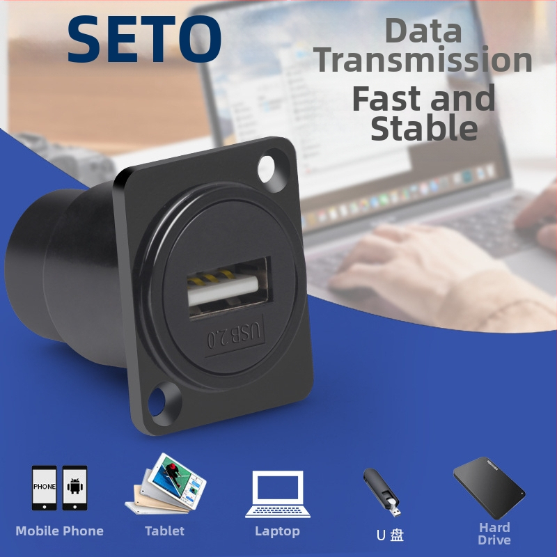 Shengtuo D-type 2.03.0 modulová zásuvka USB inštalácia dát dvojpriechodová dokovacia stanica 86 panelový rozhranie skrinky