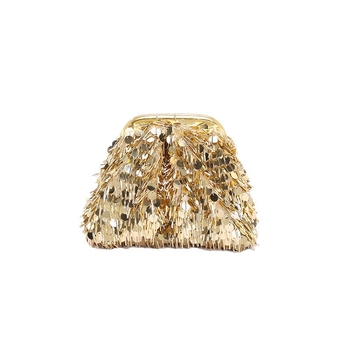 Διεθνές στυλ PVC στρας τσαντάκι χειρός και clutch, με εφέ τσαλακώματος για βραδινές εμφανίσεις και πάρτι
