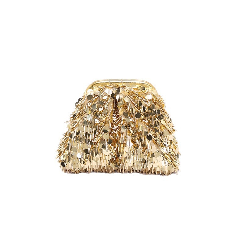 Διεθνές στυλ PVC στρας τσαντάκι χειρός και clutch, με εφέ τσαλακώματος για βραδινές εμφανίσεις και πάρτι