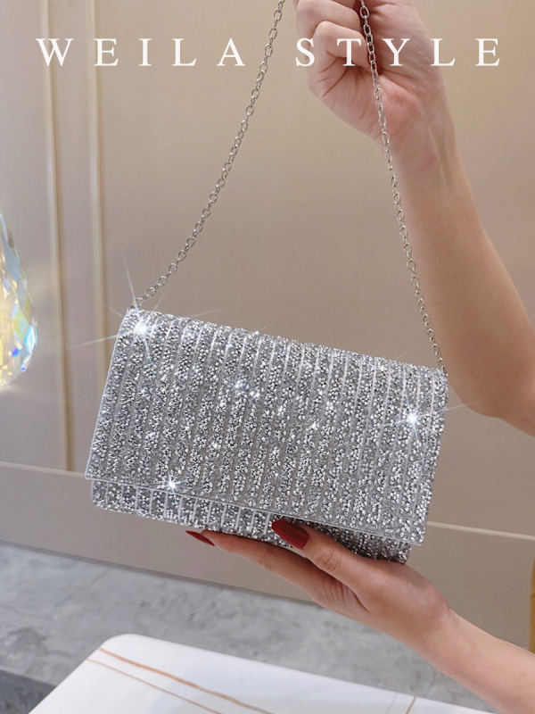 Clutch με διαμάντια σε cheongsam στυλ για γυναίκες – βραδινή φάκελος τσάντα, αξεσουάρ για επίσημο φόρεμα