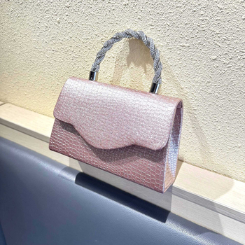Βραδινή τσάντα με πιέτες, χειρολαβή, clutch για δεξίωση και γάμο, ρομαντική τσάντα πάρτι