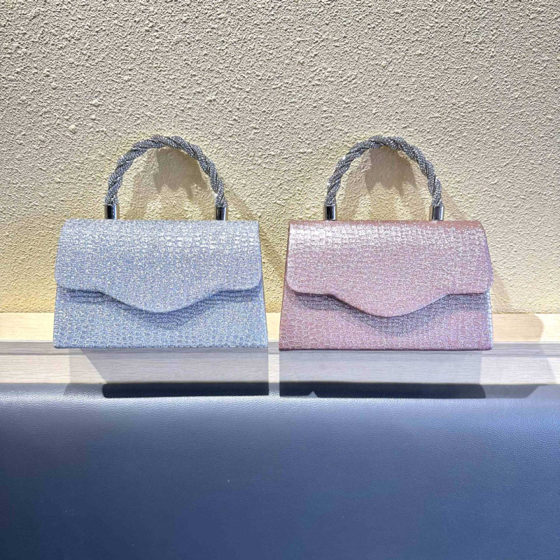Βραδινή τσάντα με πιέτες, χειρολαβή, clutch για δεξίωση και γάμο, ρομαντική τσάντα πάρτι