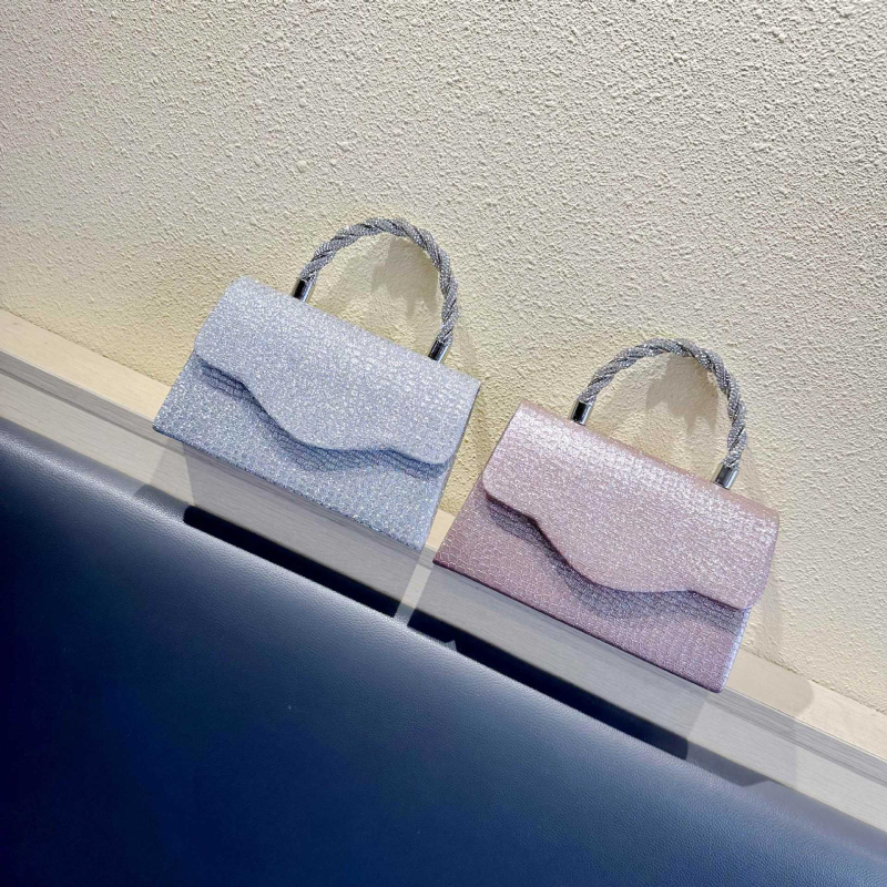 Βραδινή τσάντα με πιέτες, χειρολαβή, clutch για δεξίωση και γάμο, ρομαντική τσάντα πάρτι