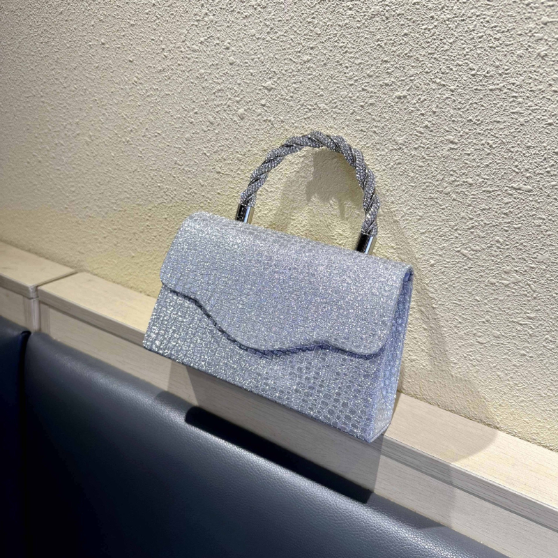 Βραδινή τσάντα με πιέτες, χειρολαβή, clutch για δεξίωση και γάμο, ρομαντική τσάντα πάρτι