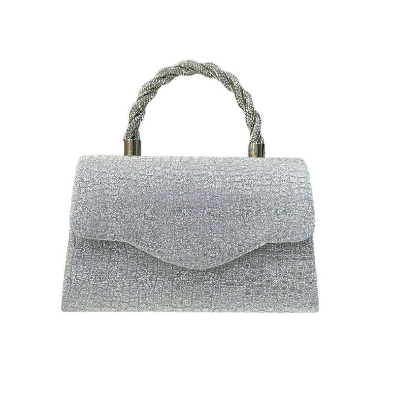 Βραδινή τσάντα με πιέτες, χειρολαβή, clutch για δεξίωση και γάμο, ρομαντική τσάντα πάρτι
