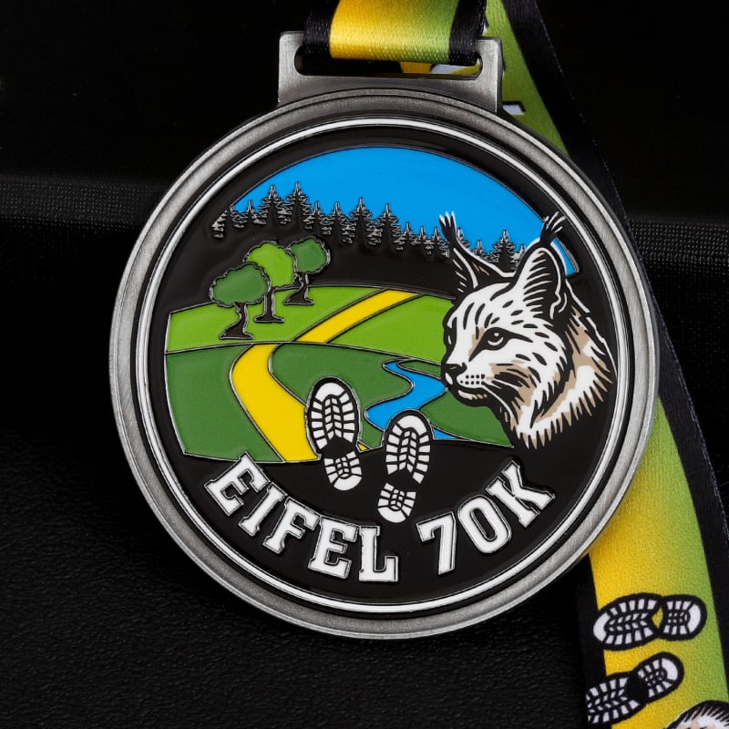 Egyedi fém érmek hegymaratoni eseményekre, zománcozott díszérmek, futóverseny plakettek