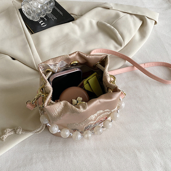 Γυναικεία τσάντα bucket σε vintage κινεζικό στυλ, μικρή crossbody τσάντα με θήκη τηλεφώνου
