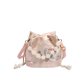 Γυναικεία τσάντα bucket σε vintage κινεζικό στυλ, μικρή crossbody τσάντα με θήκη τηλεφώνου