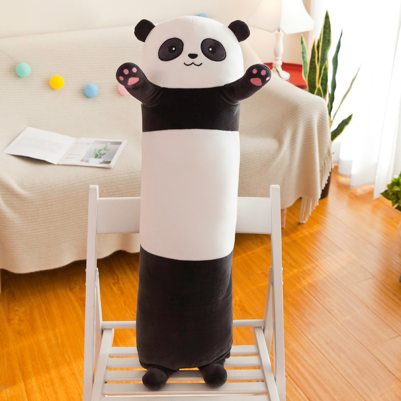 Μεγάλο panda λούτρινο μαξιλάρι-κούκλα για ύπνο, μακριά πόδια, δώρο γενεθλίων για παιδιά