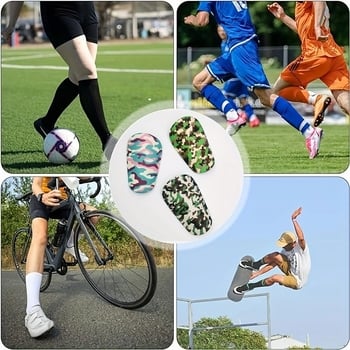 Protecții tibie fotbal - mărime extra mică, design camuflaj, protecții mini pentru antrenament