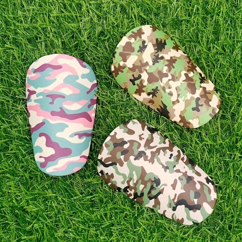 Protecții tibie fotbal - mărime extra mică, design camuflaj, protecții mini pentru antrenament