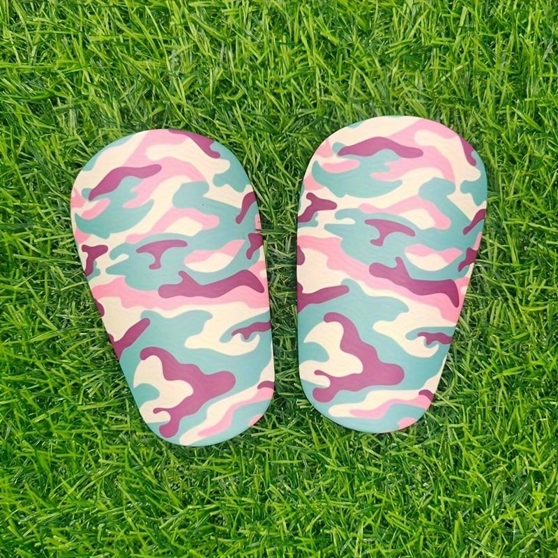 Protecții tibie fotbal - mărime extra mică, design camuflaj, protecții mini pentru antrenament