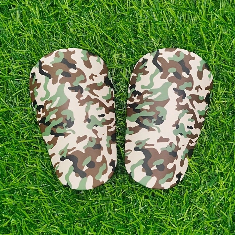 Protecții tibie fotbal - mărime extra mică, design camuflaj, protecții mini pentru antrenament