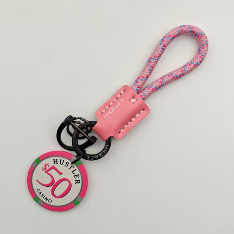 Breloc din piele de vită cu zar ceramic, talisman norocos pentru mașină, pandant personalizat pentru cuplu