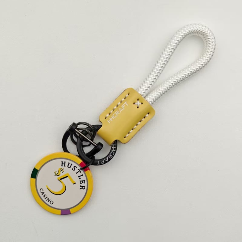 Breloc din piele de vită cu zar ceramic, talisman norocos pentru mașină, pandant personalizat pentru cuplu