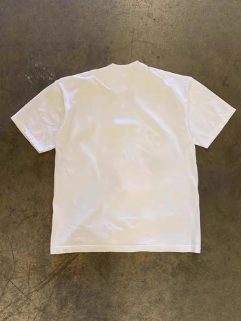 Ανδρικό oversized T-shirt σε αμερικάνικο στυλ με εκτύπωση με μεγάλα γράμματα, 250 g βαμβάκι, κοντό μανίκι