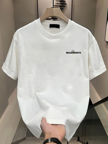 Μπλουζάκι από 100% βαμβάκι με λαιμό crewneck, χαλαρή γραμμή, κοντά μανίκια, εκτύπωση καρτούν, unisex, καλοκαίρι, καθημερινό casual