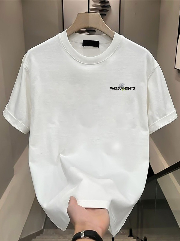 Μπλουζάκι από 100% βαμβάκι με λαιμό crewneck, χαλαρή γραμμή, κοντά μανίκια, εκτύπωση καρτούν, unisex, καλοκαίρι, καθημερινό casual