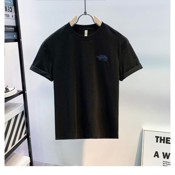 Ανδρικό κοντομάνικο T‑shirt από 100% βαμβάκι, στρογγυλό λαιμό, ελαφριά πολυτέλεια, καλοκαιρινό εκτυπωμένο σχέδιο