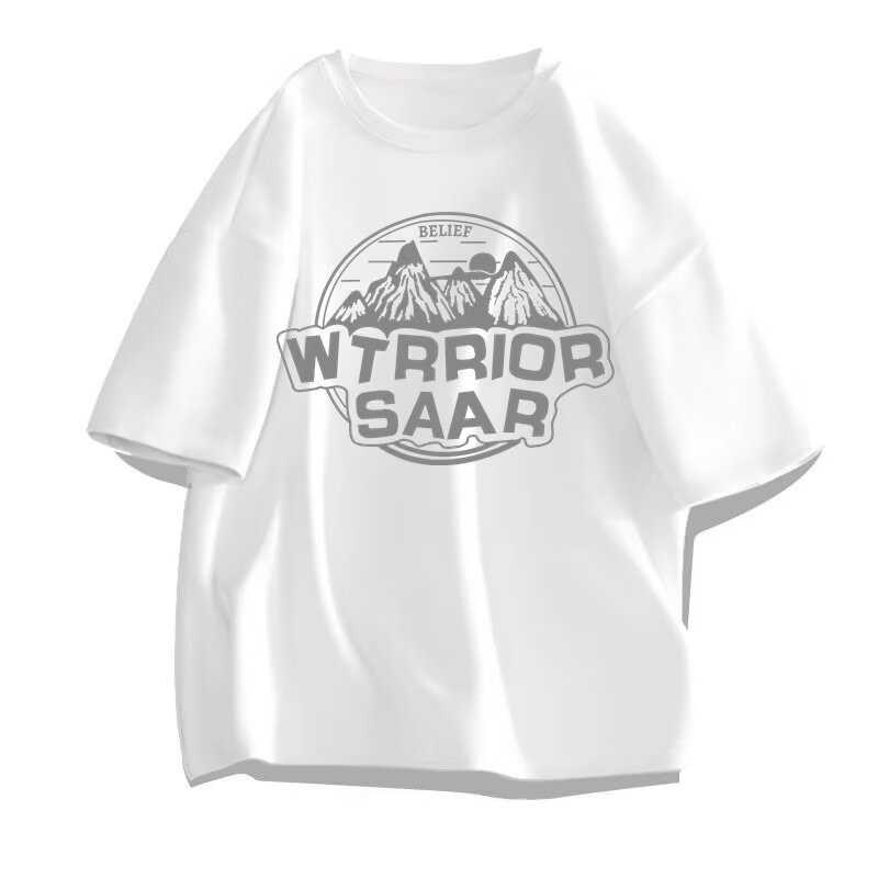 Ανδρικό βαρέως βάρους κοντομάνικο T-shirt, εμπνευσμένο από αμερικανικό streetwear, καλοκαιρινό στυλ με Χονγκ Κονγκ ατμόσφαιρα, casual και ευέλικτο