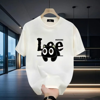 Ανδρικό κοντομάνικο T‑shirt με εκτύπωση από βαμβάκι εξαιρετικής ποιότητας, 2025 καλοκαίρι μόδα