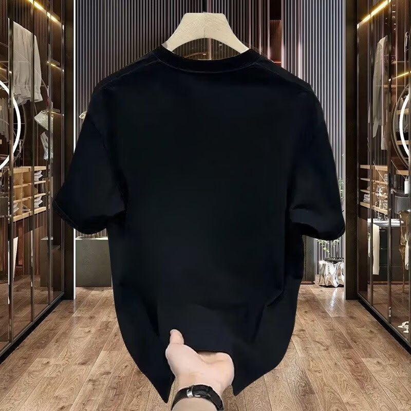 Ανδρικό κοντομάνικο T‑shirt με εκτύπωση από βαμβάκι εξαιρετικής ποιότητας, 2025 καλοκαίρι μόδα