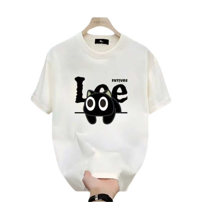 Ανδρικό κοντομάνικο T‑shirt με εκτύπωση από βαμβάκι εξαιρετικής ποιότητας, 2025 καλοκαίρι μόδα