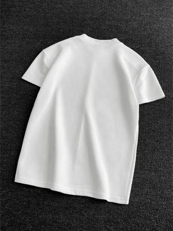 Αντρικό κοντομάνικο T‑shirt με στρογγυλή λαιμόκοψη, χαλαρή εφαρμογή, μονόχρωμο, καλοκαιρινό στυλ 2026