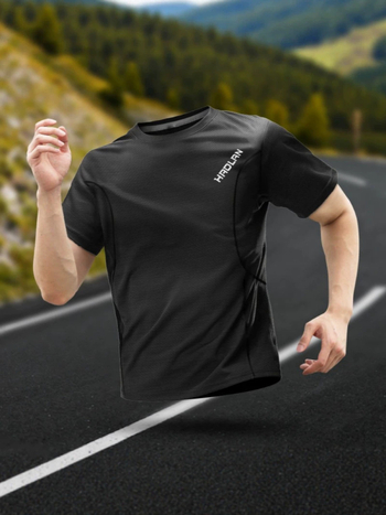 Ανδρικό T-shirt γρήγορου στεγνώματος με δίκτυο Ice Silk, διαπνέον, κοντομάνικη για τρέξιμο και προπόνηση
