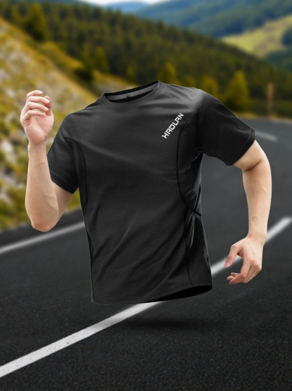 Ανδρικό T-shirt γρήγορου στεγνώματος με δίκτυο Ice Silk, διαπνέον, κοντομάνικη για τρέξιμο και προπόνηση