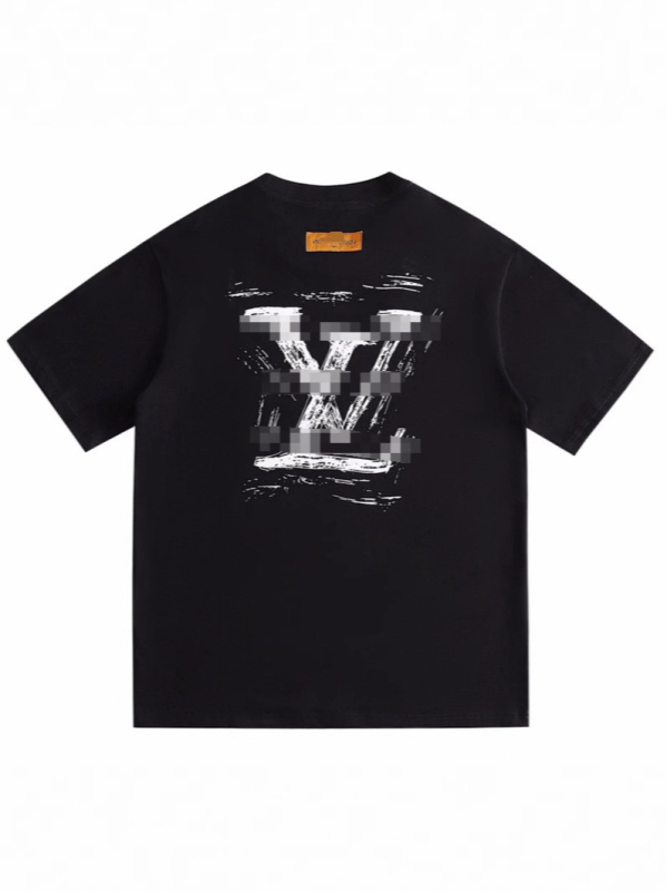 Unisex βαμβακερή T-shirt με εκτύπωση γκράφιτι, χαλαρή γραμμή, κοντά μανίκια, καλοκαίρι