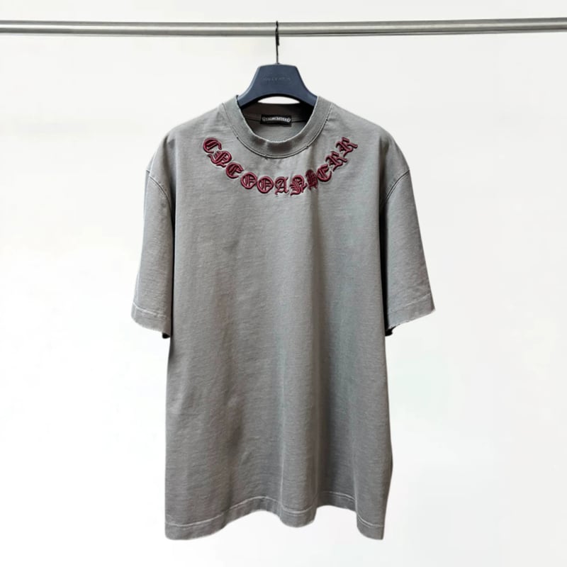 Crowe CH κοντομάνικη T‑shirt από 100% βαμβάκι με 3D κέντημα εφαρμογής και στρας, βαρύ streetwear, unisex