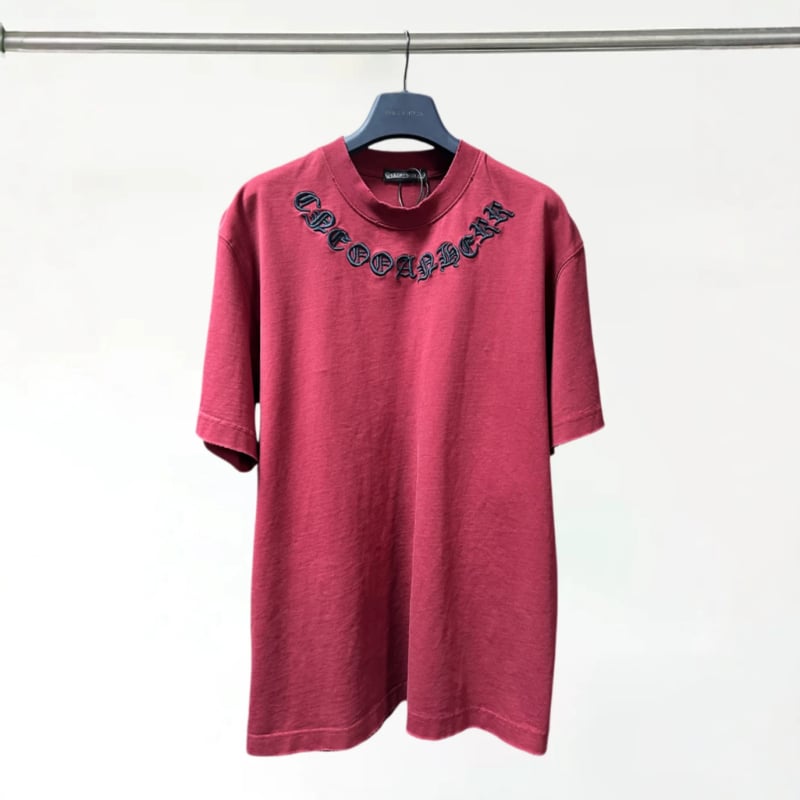 Crowe CH κοντομάνικη T‑shirt από 100% βαμβάκι με 3D κέντημα εφαρμογής και στρας, βαρύ streetwear, unisex