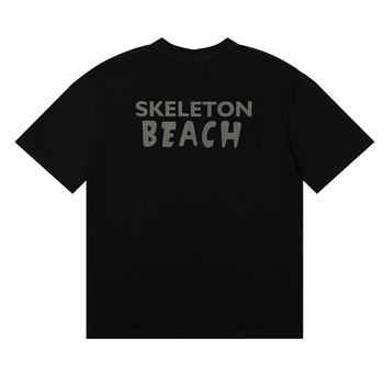 GD Βαμβακερό T‑shirt με κοντά μανίκια και σχέδιο ρόδου στο χέρι, ανδρικός loose fit, Harajuku στυλ
