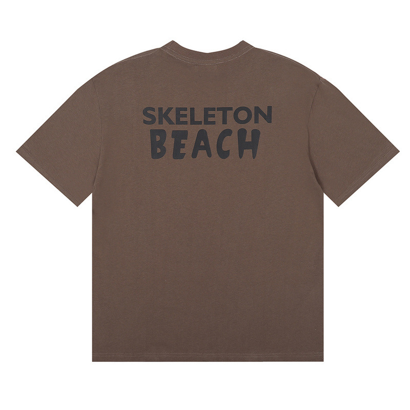 GD Βαμβακερό T‑shirt με κοντά μανίκια και σχέδιο ρόδου στο χέρι, ανδρικός loose fit, Harajuku στυλ