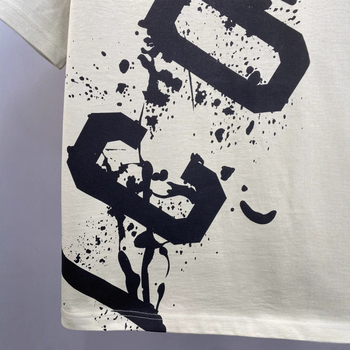 DT055 T-shirt με χαλαρή γραμμή από βαμβάκι, Ink Dot Icon, στρογγυλός λαιμός, κοντό μανίκι, 240 g