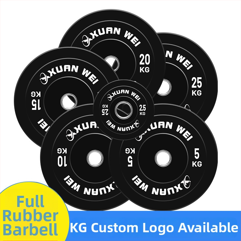 Gumové závažia na činky, 2,5–25 kg, priemer 51 mm, protišmykové