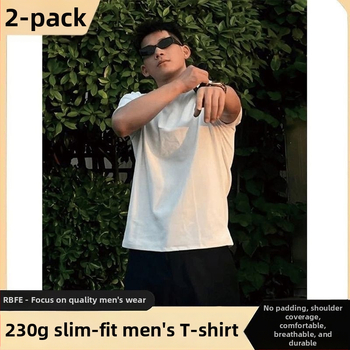 Pánske fitness tričko amerického štýlu s krátkym rukávom, ťažkej gramáže, klasické ramená, letné, čierne.