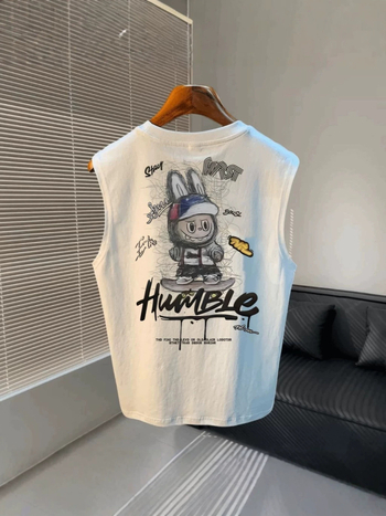Ανδρικό αμάνικο T‑shirt σε Αμερικανικό στυλ, καλοκαιρινό αθλητικό τοπ, unisex, 100% βαμβάκι