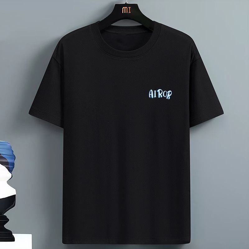 Unisex T-shirt με κοντό μανίκι, εκτύπωση γραμμάτων, άνετη εφαρμογή, καλοκαιρινό πολυεστέρα