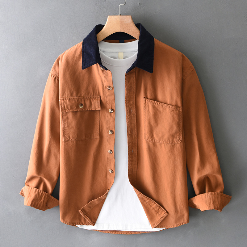 T754 Ανδρικό πουκάμισο με μακριά μανίκια, άνοιξη 2025