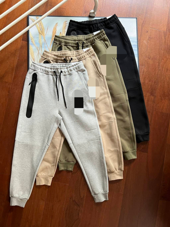 Ανδρικά jogger παντελόνια με πλευρικό φερμουάρ και γάντζο, καθημερινά αθλητικά παντελόνια